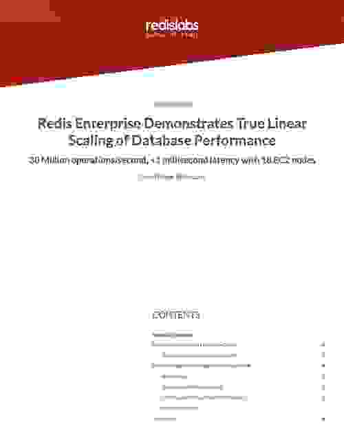 Redis Enterprise Demonstrates True Linear Scaling of Database Performance