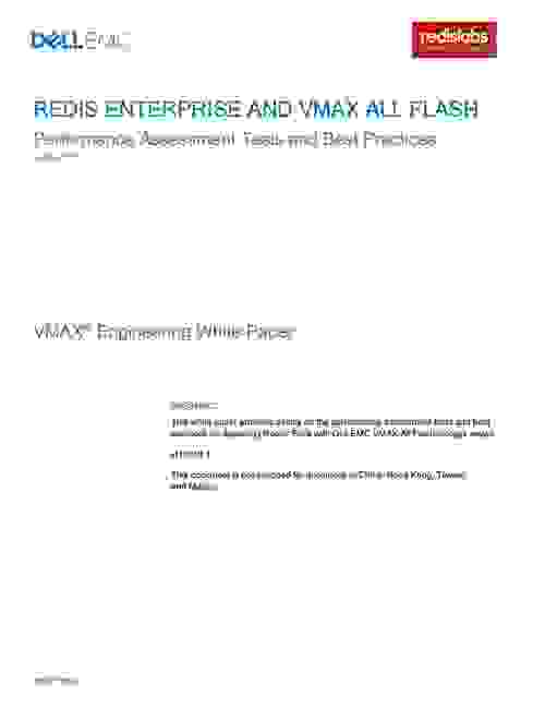 Redis Enterprise and VMAX All Flash