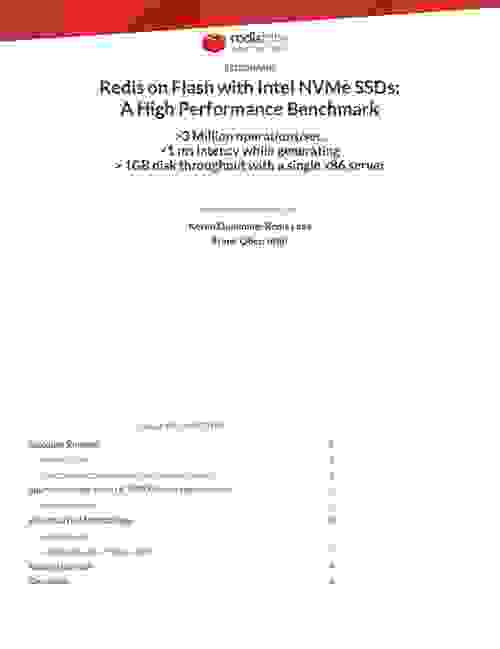 Redis on Flash with Intel NVMe SSDs: A High Performance Benchmark
