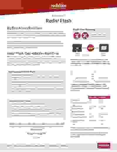 Redis Datasheet | Redis on Flash