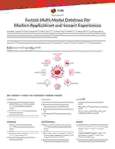 Redis Datasheet | Fastest Multi-Model Database For Modern Applications and Instant Experiences