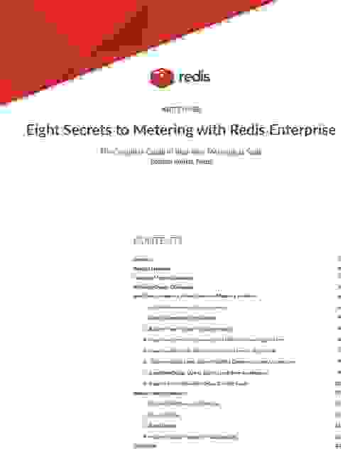 Redis White Paper | Eight Secrets to Metering with Redis Enterprise