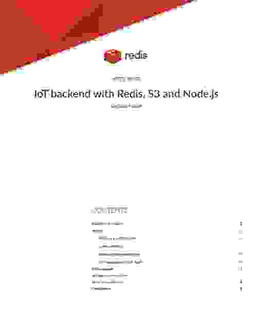 Redis White Paper | IoT backend with Redis, S3 and Node.js