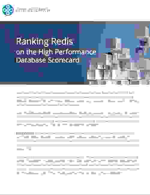 Ranking Redis on the High Performance Database Scorecard