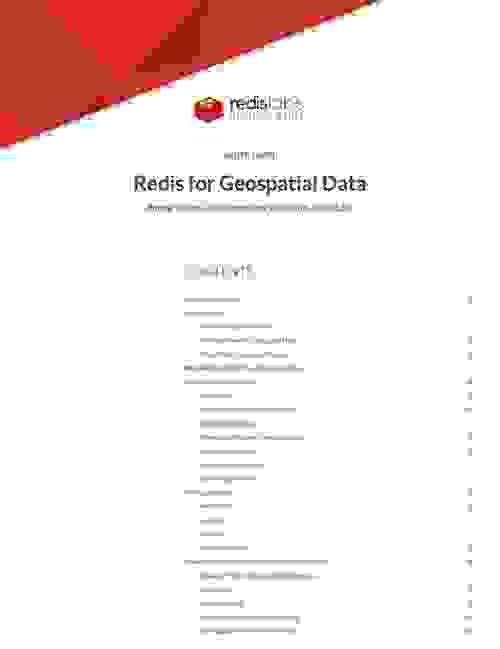 Redis White Paper | Redis for Geospatial Data