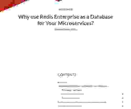 Redis Enterprise as a Database for Microservices