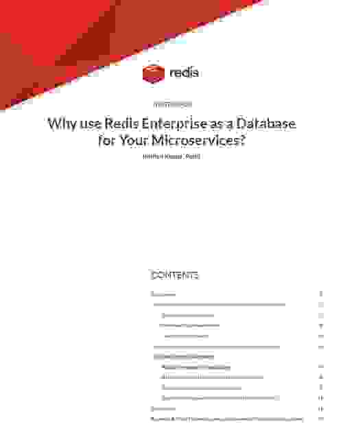 Redis White Paper | Why use Redis Enterprise as a Database for Your Microservices?