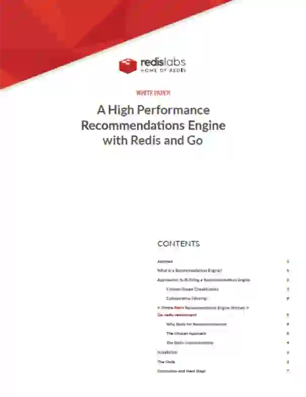 A High Performance Recommendation Engine with Redis and Go
