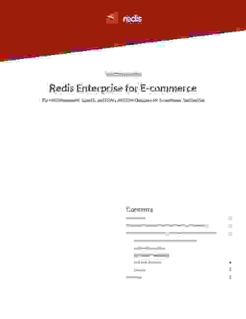 Redis White Paper | Redis Enterprise for E-commerce