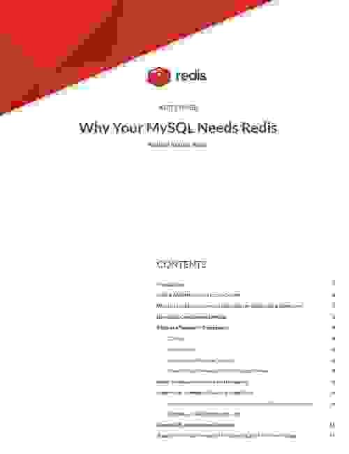 Why Your MySQL Needs Redis white paper