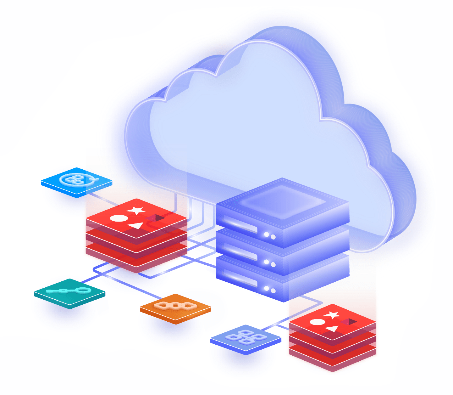 cloud graphic with redis logos