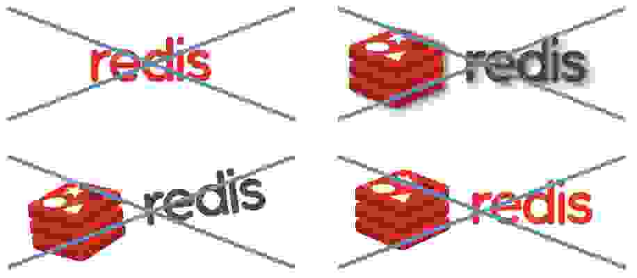 four redis logos crossed out