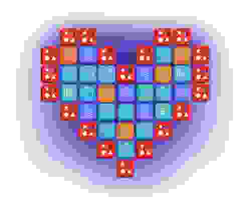 heart made of redis logos