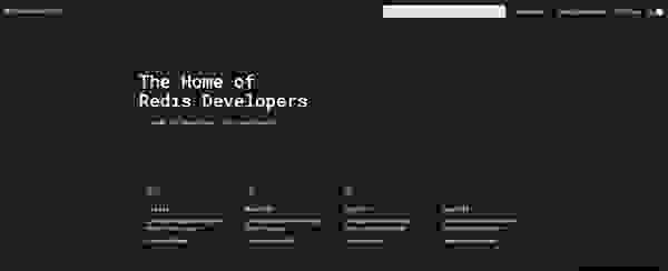 redis developer home page