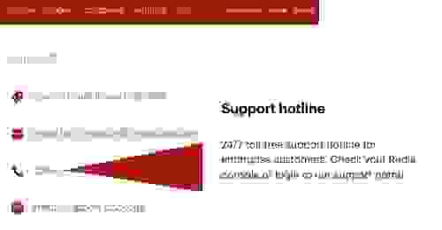 Redis support hotline information