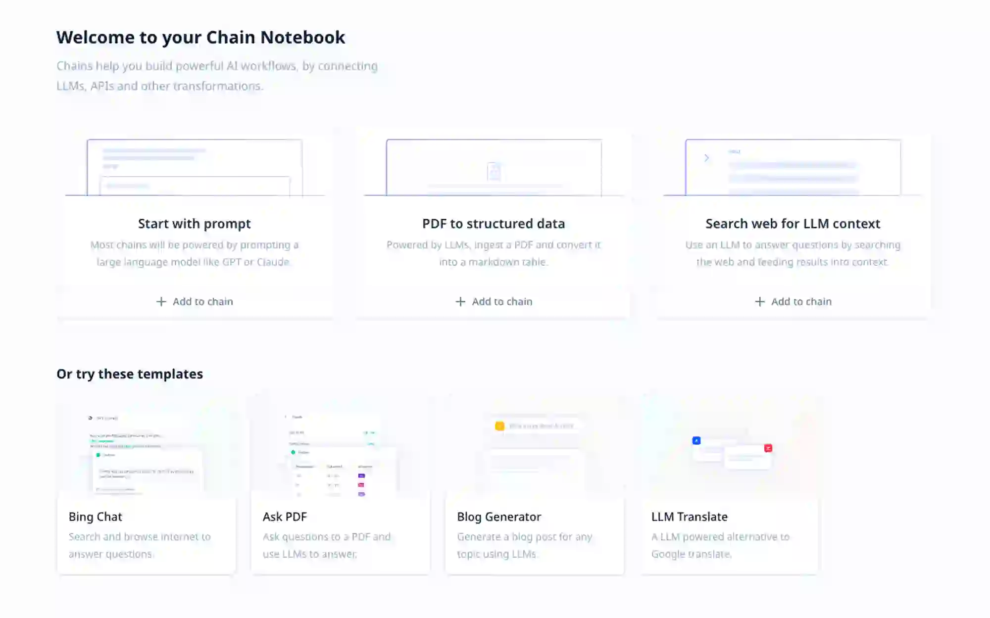 The Relevance AI chain notebook